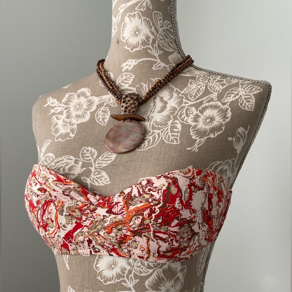 Bottega Veneta Bandeau Bikini Top Abstract Print US 4 or Small